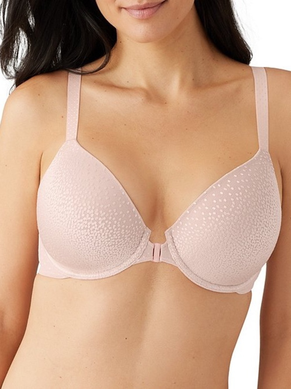 Wacoal Back Appeal Front Close T-Shirt Bra Dusty Rose Size 40DD Full Coverage